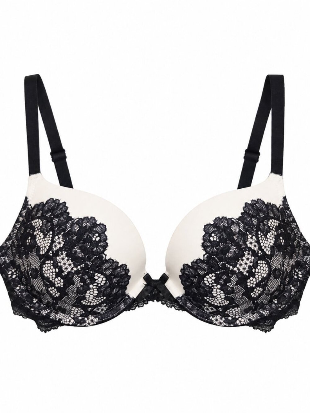Victoria’s Secret 34B Black & Ivory Lace Push-Up Bra Women's